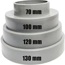 Yapıtaşı Gri Aspiratör Davlumbaz Baca Çıkışı Düşürücü Redüksiyonu