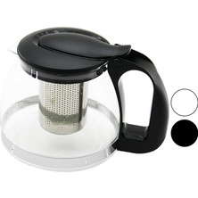 Go İthalat 1250ML CAM DEMLİK  ÇELİK SÜZGEÇLİ - PLASTİK KULP - KAPAK - KROM ÇERÇEVE (5273)