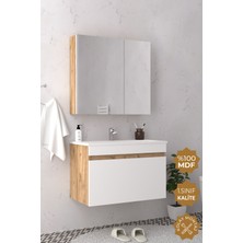 Teta Home Mersin 80 cm Mdf Banyo Dolabı Seti