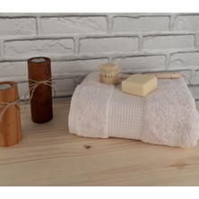 Baveno Home Pamuklu Yumuşak Waffle Bordürlü Renkli 60X110 cm El Yüz Havlusu Baveno