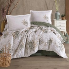 Clasy Ranforce %100 Pamuk Çift Kişilik Dört Mevsim Set Virele V1 Yeşil