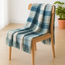 Merinos Cozy Püsküllü Skoç Tv Battaniyesi İnka Yeşili  ( 130 x 170 ) cm
