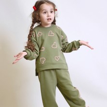 Ozzy Kids Kız Çocuk Kalp Desenli Eşofman Takımı
