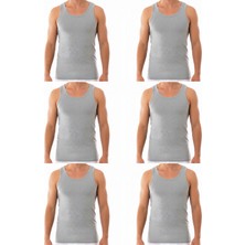 Süsen Lingerie 6 Adet Erkek Penye Gri Atlet, Erkek Ter Emen Penye Gri Atlet