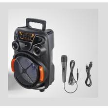 Sounddrive CH-868 8'' 20W Bluetooth Karaoke Taşınabilir Hoparlör – Mikrofonlu, Rgb Işıklı, Fm/usb/sd