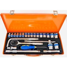 Hsc Bilişim 25 Parça 1/2 Lokma Seti Chrome Vanadium Parlak