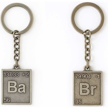 Herşey Nota Breaking Bad “ba & Br” Yazılı 2’li Anahtarlık Seti Dizi Temalı Unisex Erkek Kadın Anahtarlık