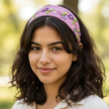 Uretti - Tülin 3528 7891 El Yapımı Brezilya Nakış Işlemeli Pembe Taç / Saç Aksesuarı - 42 cm