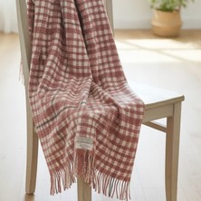 Merinos Cozy Maria Pembe Püsküllü Skoç Tv Battaniyesi 130 x 170 cm