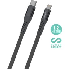 Polosmart PBS420 Type-C To Lightning 20W Hızlı Şarj ve Data Kablosu Antrasit