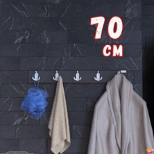 Modilayn Arı Serisi 15 Kancalı Banyo Askısı - 5'li Set (66,4x9,6 Cm) | Ekstra Düzen ve Yer Tasarrufu