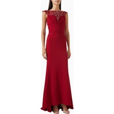 Ac By Aanchal Chanda Bead-Embellished Boncuk Işlemeli Şifon Kadın Elbise