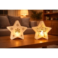 Modu3D Yıldız Desenli Işıklı Tealight Mumluk – Sıcak Ambiyans Dekoratif Aydınlatma