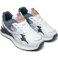 Wickers Waykon Beyaz Bağcıklı Şerit Detaylı Sneaker Günlük Spor Ayakkabı