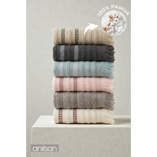 Anılsan 6'lı Agros El Havlusu - 50x80 Cm, 170 Gr, %100 Pamuk, Spa Ve Otel Havlusu