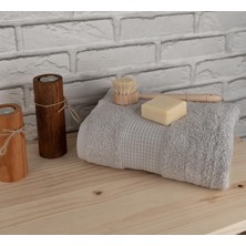 Baveno Home Pamuklu Yumuşak Waffle Bordürlü Renkli 60X110 cm El Yüz Havlusu Baveno