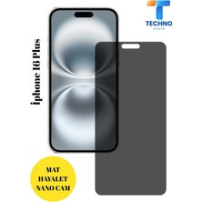 FoxPower Iphone 16 Plus Hayalet Cam Mat Nano Ekran Koruyucu Darbelere Karşı Dayanıklı Flexible Nano Cam Mat Alaşım Parmak Izi Bırakmayan Hayalet Nano Cam
