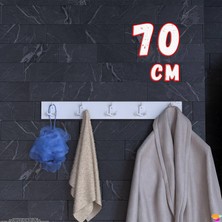 Modilayn ARI Serisi (66,4x9,6 cm) 15 Kancalı Banyo Askısı - 5'li Set | Ekstra Düzen ve Yer Tasarrufu