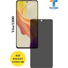 FoxPower Vivo Y200 Hayalet Cam Mat Nano Ekran Koruyucu Darbelere Karşı Dayanıklı Flexible Nano Cam Mat Alaşım Parmak Izi Bırakmayan Hayalet Nano Cam