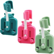 Go İthalat Renkli Plastik - Oturan Kedi Figürlü  Duş Askısı  4 Yön Oynar Başlık (784)