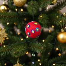 Uretti - Tülin 3528 2459 El Yapımı Köpük Üzeri Nazar Boncuklu Yılbaşı Ağaç Süsü - Çap 9 cm