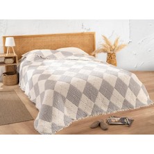 Peshtemalsan 220 x 240 Ebatında 9 Katlı %100 Pamuk Müslin Yorgan, Yatak Örtüsü,pike Baklava Model Açık Gri