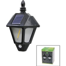 Go İthalat 2 Pcs  Solar - Güneş Enerjili Duvar Lambası Cob LED Sensörlü= 3 Mod Fonksiyon Bahçe-Balkon-Sokak PT-2981 (784)