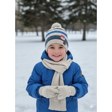 Kitti Şapkacımadam Erkek Çocuk Atkı Bere Eldiven Takımı