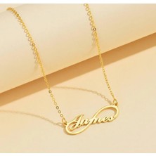 Myz Takı Sonsuzluk Figürlü Kişiye Özel Isimli 925 Ayar Gümüş Kadın Kolyesi