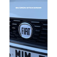 Banxtre Fiat Egea Için Ön Arka Fiat Yazılı Siyah Beyaz Logo Sticker