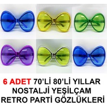 Go İthalat 70LI 80LI Yıllar Nostalji Yeşilçam Retro Parti Gözlükleri 6 Adet (784)