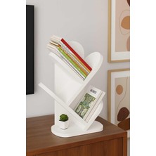 Reyo Falez 3 Raflı Masaüstü Kitaplık Kitap Rafı Beyaz