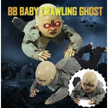 Go İthalat Sesli Işıklı ve Sensörlü Yerde Emekleyen Hareketli Bebek Hayalet Zombi Dekor 30X85 cm (784)