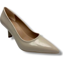 Cakgo C-Shoes 3149-26 Kırışık Rugan Deri Orta Boy Ince Topuk Kadın Stiletto