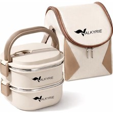 Valkyrie 2 Katlı Yemek Kabı 1400 ml – Termal Çantalı Lunch Box, 304 Paslanmaz Çelik, Bpa Içermez