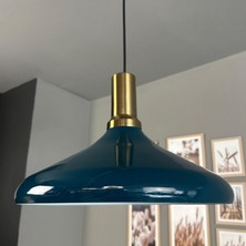 Bamyum Champion Deniz Yeşili Eskitme Fener Başlık Tekli Avize Sarkıt Salon Mutfak Butik Aydınlatma Avizeler