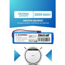 Electroll Medion MD18501 Uyumlu Batarya (Orjinal Kapasite) 2600MAH Pil Robot Süpürge Batarya Değişimi