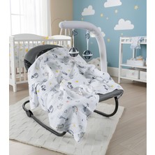 Huglette Desenli Muslin Örtü & Battaniye