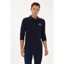 U.S. Polo Assn. Erkek Regular Fit Polo Yaka Lacivert Sweatshirt 50324801-VR033