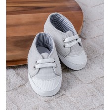 Huglette Yumuşak Kaydırmaz Tabanlı Bebek Ilkadım Ayakkabısı Bej