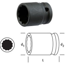 Osaka LN38Y12 Yıldız Lokma 3/8" 12 mm