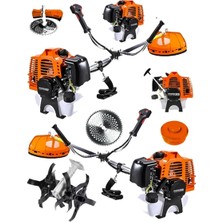 Müller Alman Kömürsüz Motor 20 Hp X-Hard Bakır Sargı Çapa Aparatlı Benzinli Ot Çalı Çim Biçme Tirpan Motoru