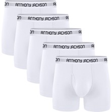 Yoris Likralı Pamuklu Lastikli Uzun Paçalı Esnek ve Nefes Alabilir Rahat Kutulu Erkek Boxer 5'li