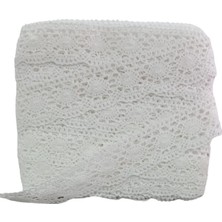 Kopanaki Dantel En 5 cm Badem Model Beyaz 1 Metre