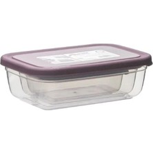 Asude ASD037 Maya Dikdörtgen 3lü Saklama Seti 500-900-1500 ml Pembe