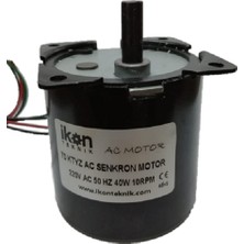 İkon Teknik İKON TEKNİK AC SENKRON MOTOR 70 KTYZ  40 Watt 10 RPM 220 Volt VİYOL MOTORU