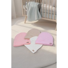 Huglette Bebek Tahta Armalı 4'lü Pamuklu Bere