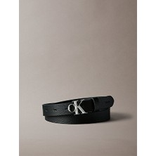 Calvin Klein Kadın Facet Ck Buckle Kemer