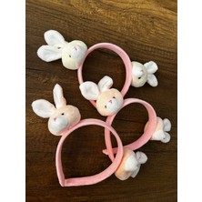 Gülümse Gel 1 Adet Ayıcık Tavşan Kız Çocuk Peluş Taç Pelüş Taç Toka Y2K Kpop Kore