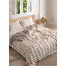 Peshtemalsan 220 x 240 Ebatında 9 Katlı %100 Pamuk Müslin Yorgan, Yatak Örtüsü,pike Yonca Kahverengi